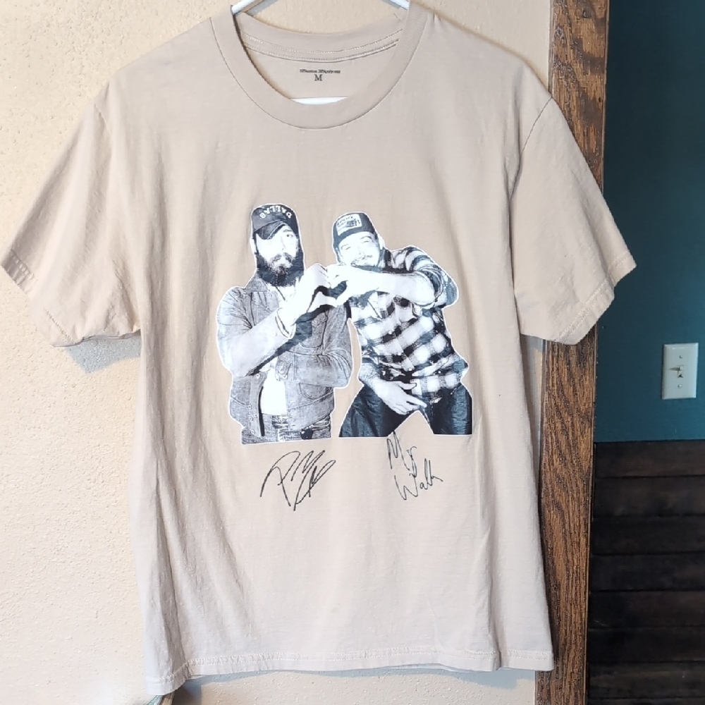 Post Malone And Morgan Wallen Graphic T-Shirt in Tan